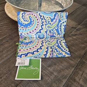Vera Bradley Capri Blue Checkbook Cover NWT